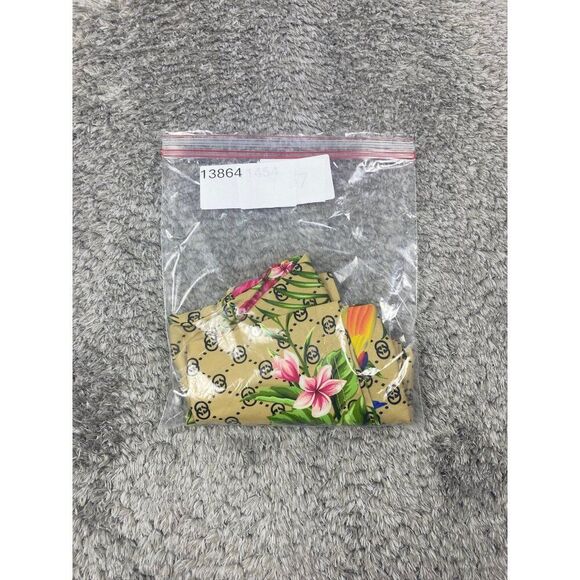 Bleecker & Mercer Shirt Mens Small Beige Floral Fashion Designer Monogram Tee - Picture 6 of 7